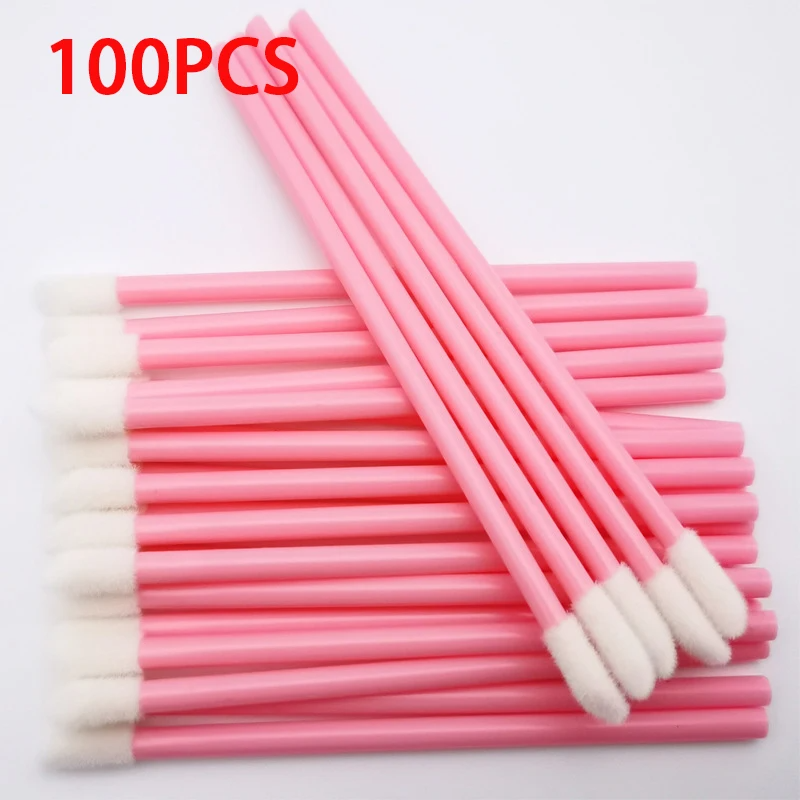 Beauty Makeup Vanity - Disposable Lip Brush 100Pcs Eyelash Extension