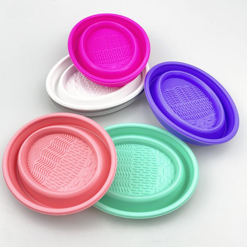 Beauty Makeup Vanity - Cleaner Folding Powder Soft Silicone Makeup