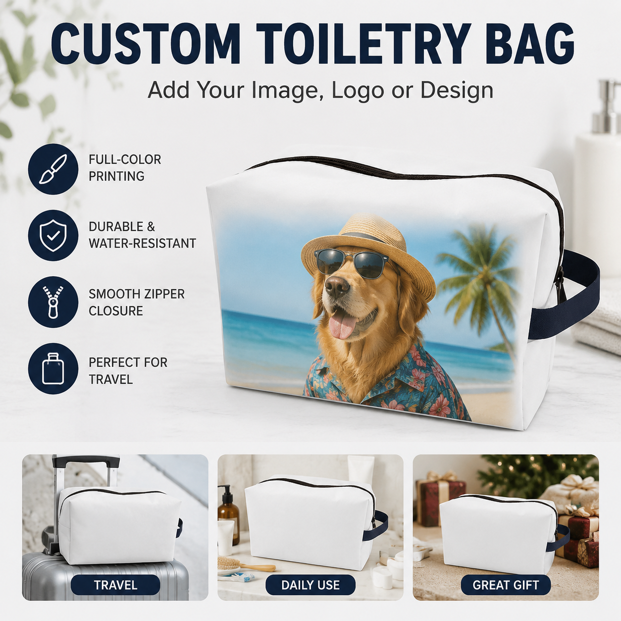 Beauty Makeup Names - Personalized Cosmetic Bag Custom Makeup Case
