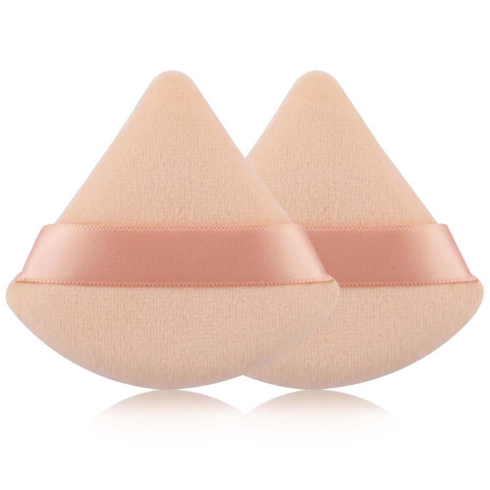Cosmetic Sponge - 2 Pieces Soft Plush Triangle Powder