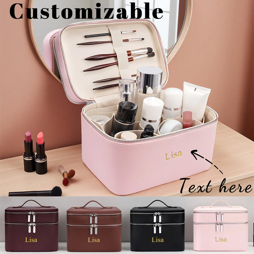 Beauty Makeup Names - Customized Name Double-Layer Portable Professional Makeup