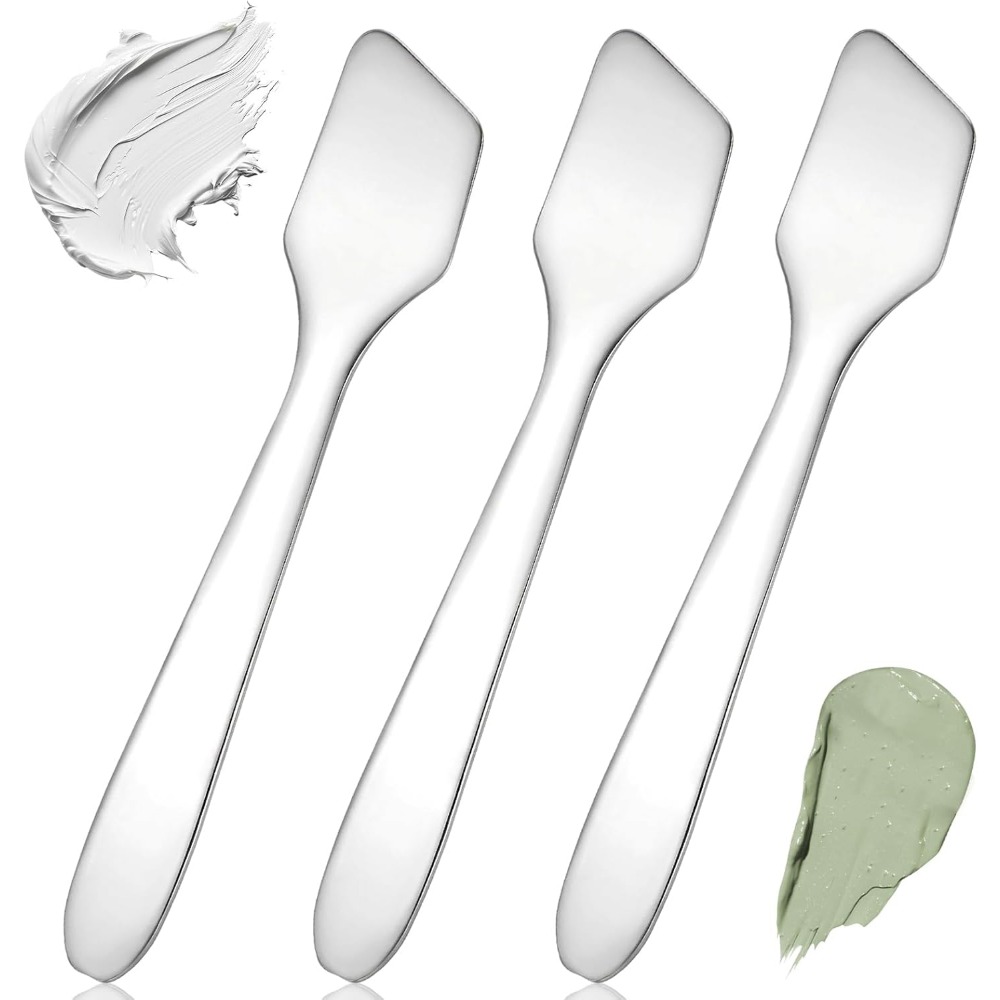 Beauty With Makeup - 3-Piece Mini Stainless Steel Makeup Spatulas,