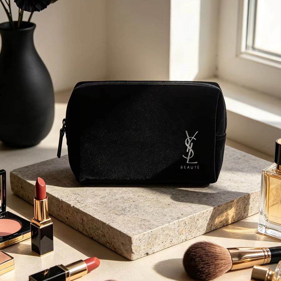 YSL’s Bag Black Printed Cosmet - Ysl Beauty Makeup บทวิจารณ์และราคา