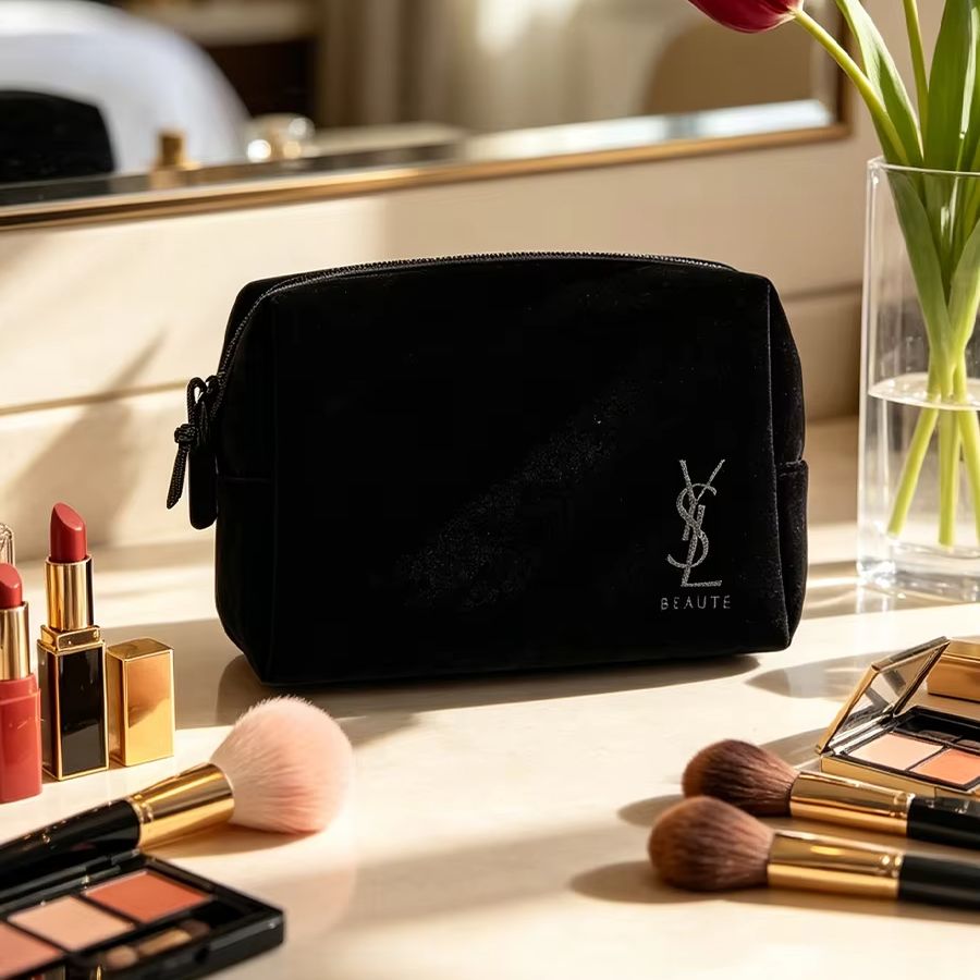 YSL’s Bag Black Printed Cosmet - Ysl Beauty Makeup บทวิจารณ์และราคา