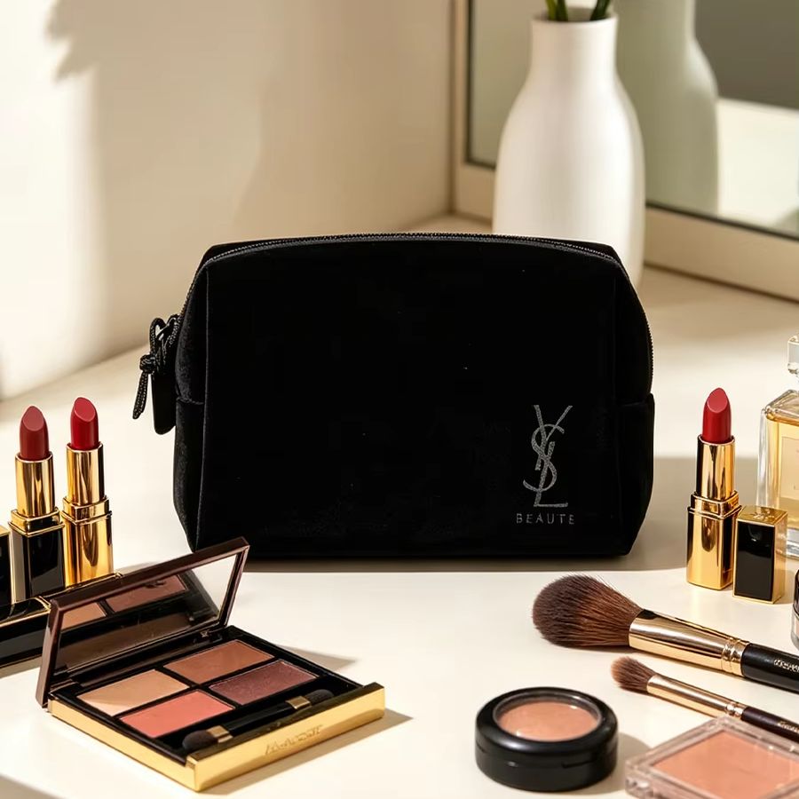 YSL’s Bag Black Printed Cosmet - Ysl Beauty Makeup บทวิจารณ์และราคา