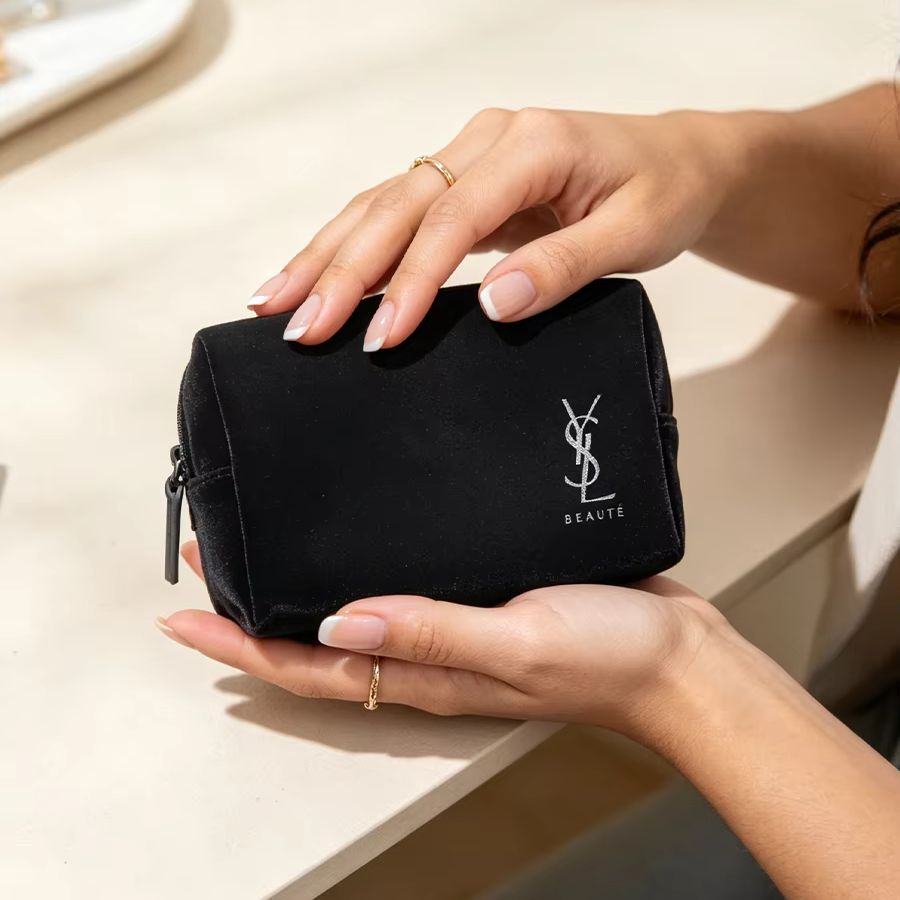 YSL’s Bag Black Printed Cosmet - Ysl Beauty Makeup บทวิจารณ์และราคา