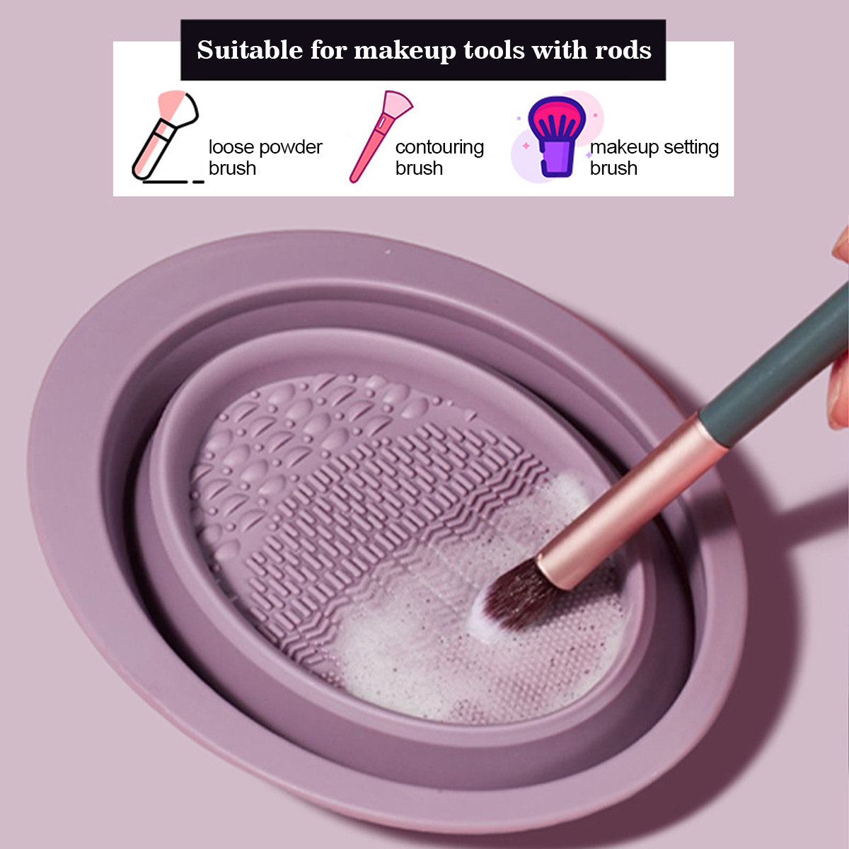 Silicone Makeup Brush Cleaning - Beauty Makeup Vanity บทวิจารณ์และราคา