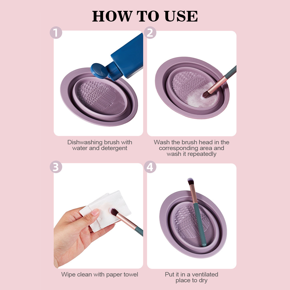 Silicone Makeup Brush Cleaning - Beauty Makeup Vanity บทวิจารณ์และราคา