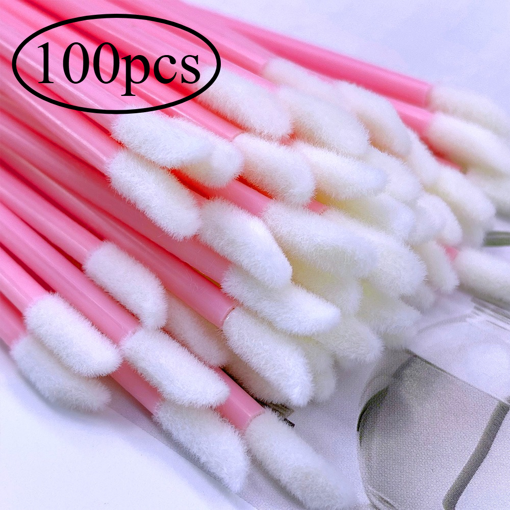 100Pcs Disposable Lip Brush Ey - Beauty Makeup Vanity บทวิจารณ์และราคา