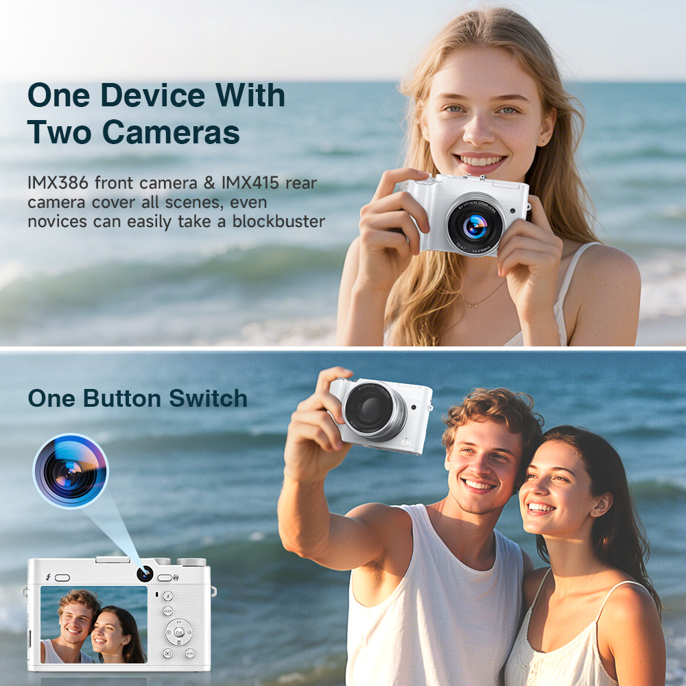 5K 64MP WiFi Digital Camera, 6 - Beauty Makeup App บทวิจารณ์และราคา