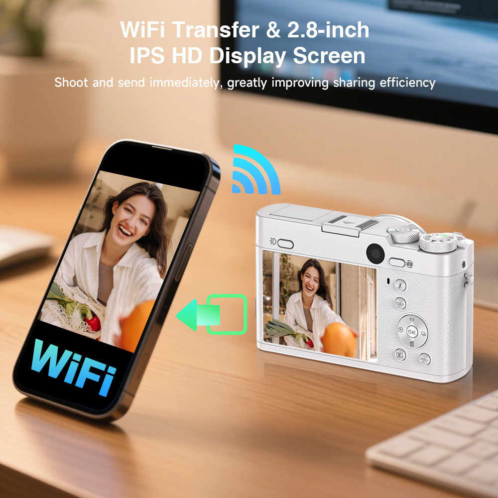 5K 64MP WiFi Digital Camera, 6 - Beauty Makeup App บทวิจารณ์และราคา