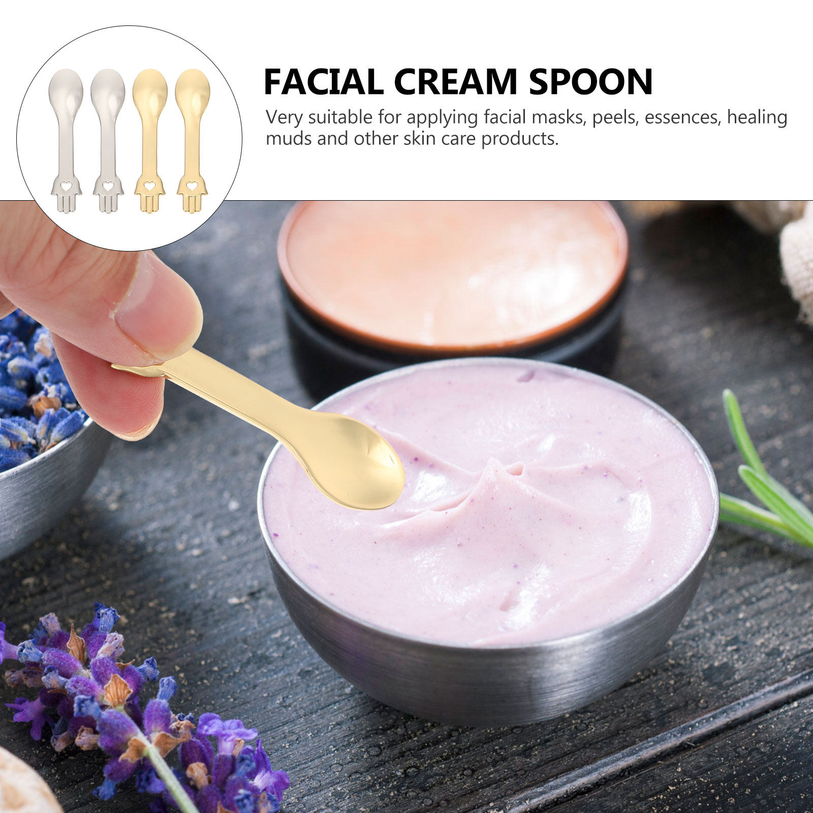 4Pcs Makeup Spoons Zinc Alloy  - Beauty With Makeup บทวิจารณ์และราคา