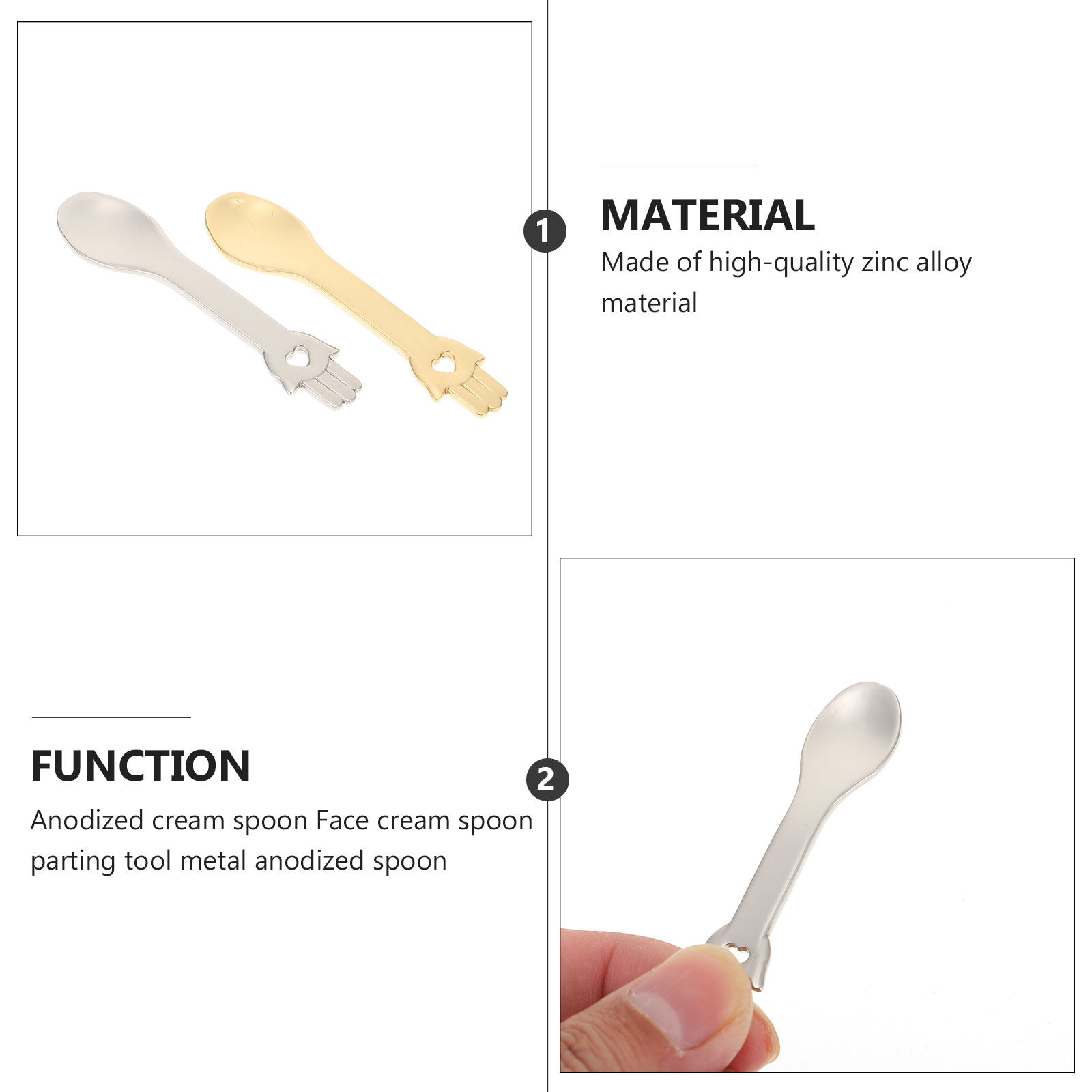 4Pcs Makeup Spoons Zinc Alloy  - Beauty With Makeup บทวิจารณ์และราคา