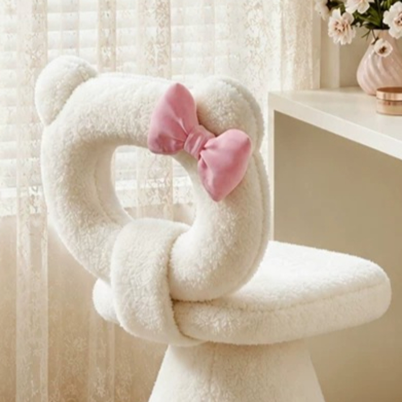 Bow Dressing Vanity Stool Pink - Beauty Makeup Girl บทวิจารณ์และราคา