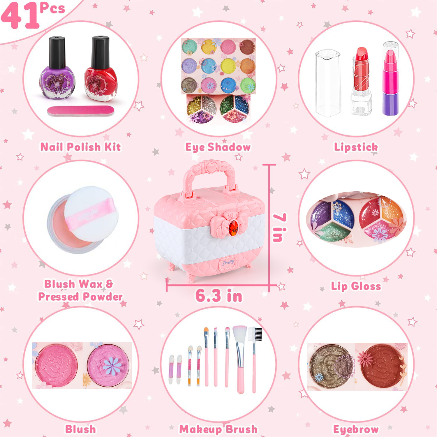 Kids Makeup Toy Kit for Girls, - Beauty Makeup Girl บทวิจารณ์และราคา
