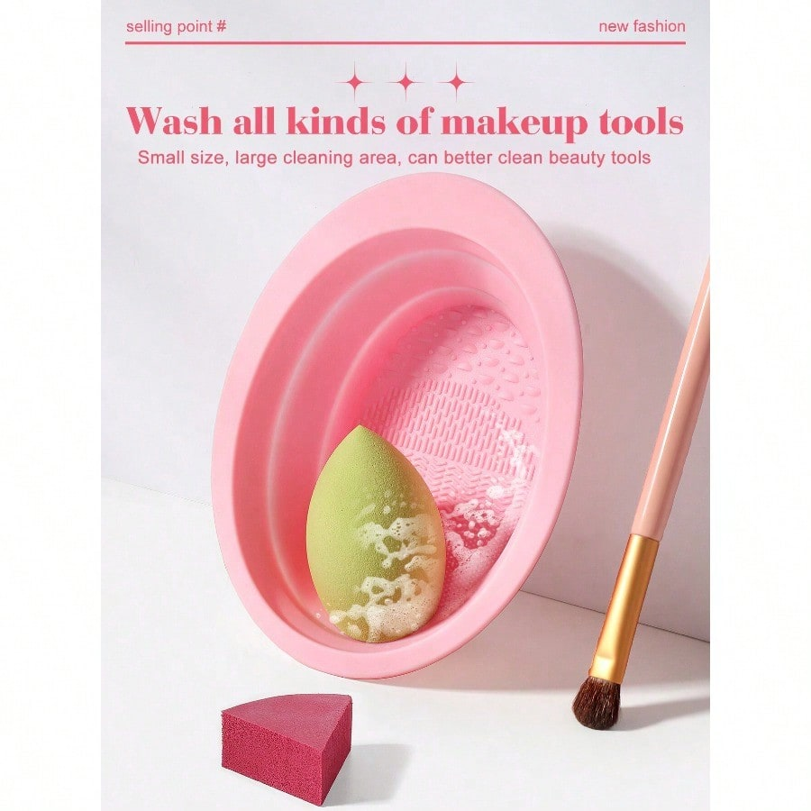Makeup Brush Cleaner Bowl Sili - Cosmetic Sponge บทวิจารณ์และราคา