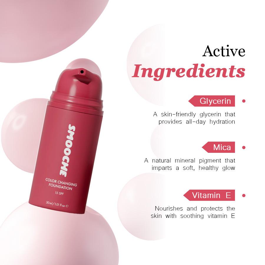 SMOOCHE Color Changing Foundat - Beauty Natural Makeup บทวิจารณ์และราคา