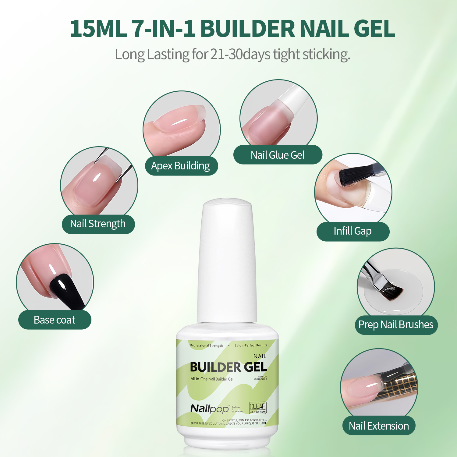 Nailpop 7 in 1 Builder Gel Mul - Nail Dehydrator Primer บทวิจารณ์และราคา