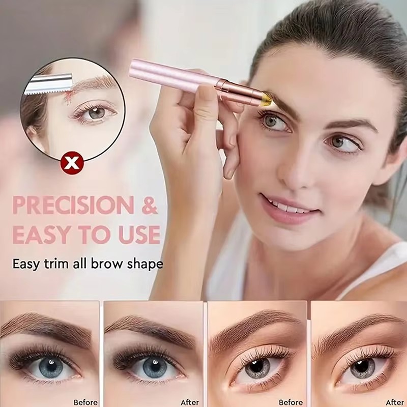 Women Electric Eyebrow Trimmer - Eyebrow Pomade Pencil บทวิจารณ์และราคา