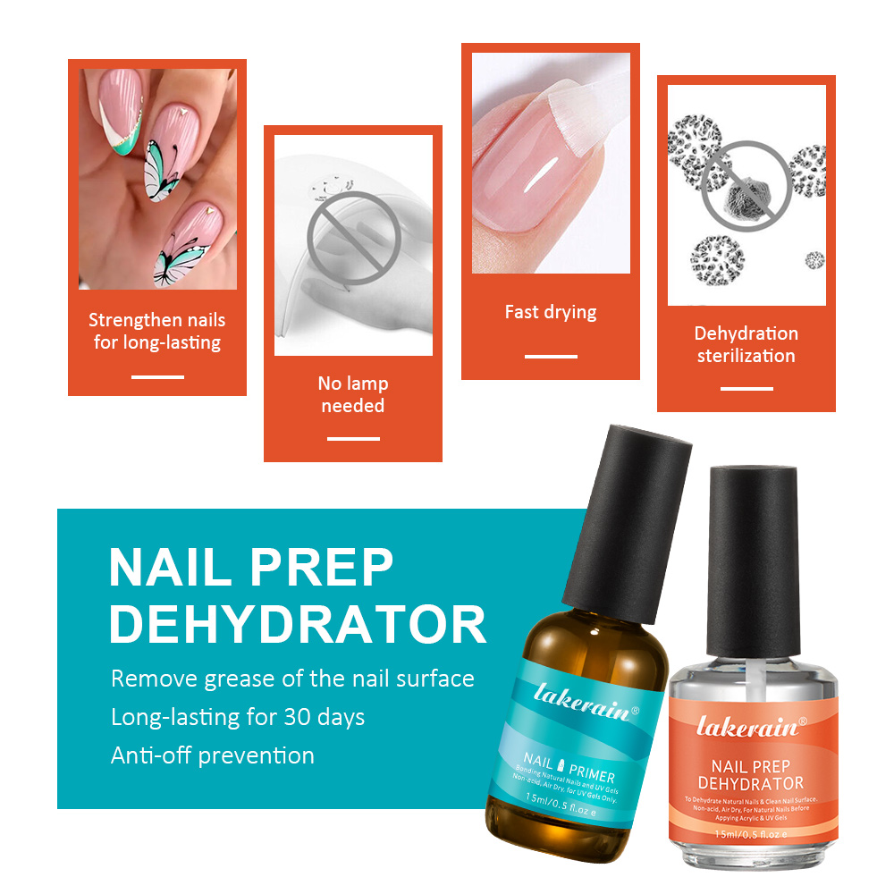 2Pcs 15ml Nail Prep Dehydrator - Nail Dehydrator Primer บทวิจารณ์และราคา