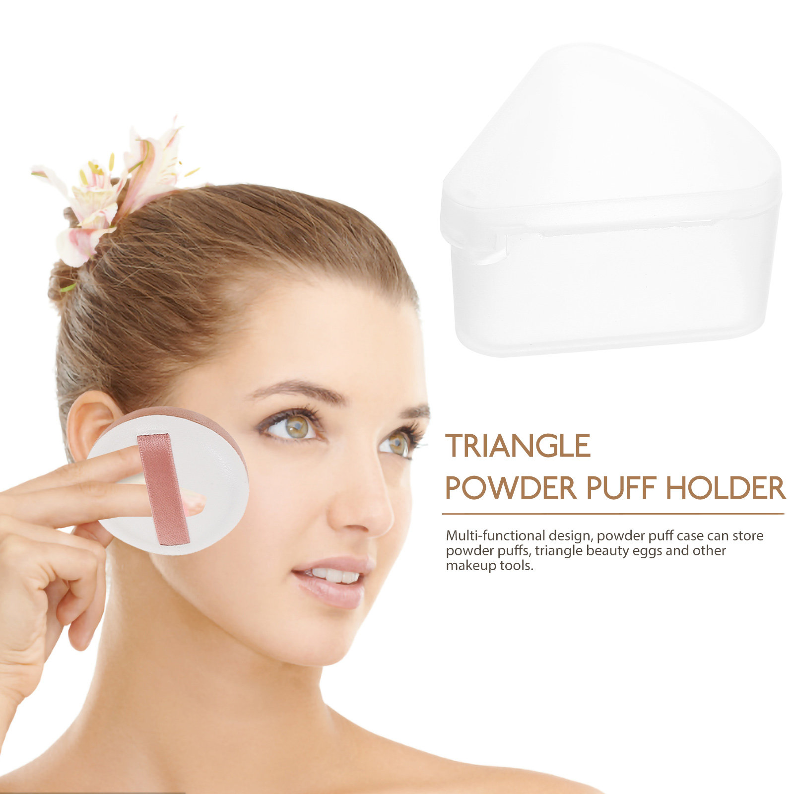 6Pcs Triangle Powder Puff Case - Beauty With Makeup บทวิจารณ์และราคา