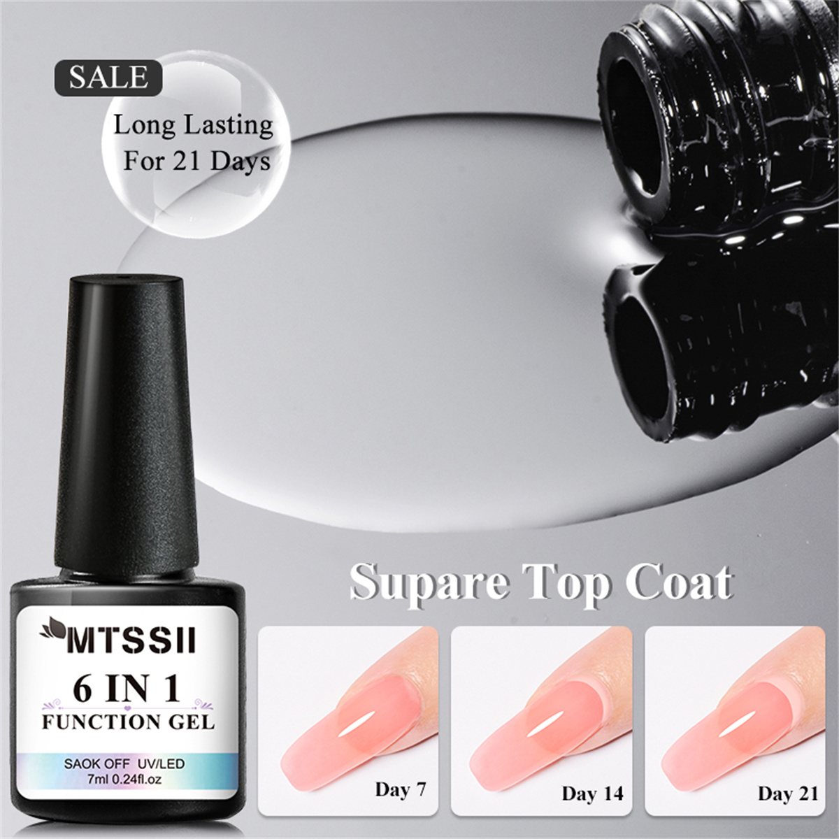 6 IN 1 Nail Glue Gel for Acryl - Nail Dehydrator Primer บทวิจารณ์และราคา