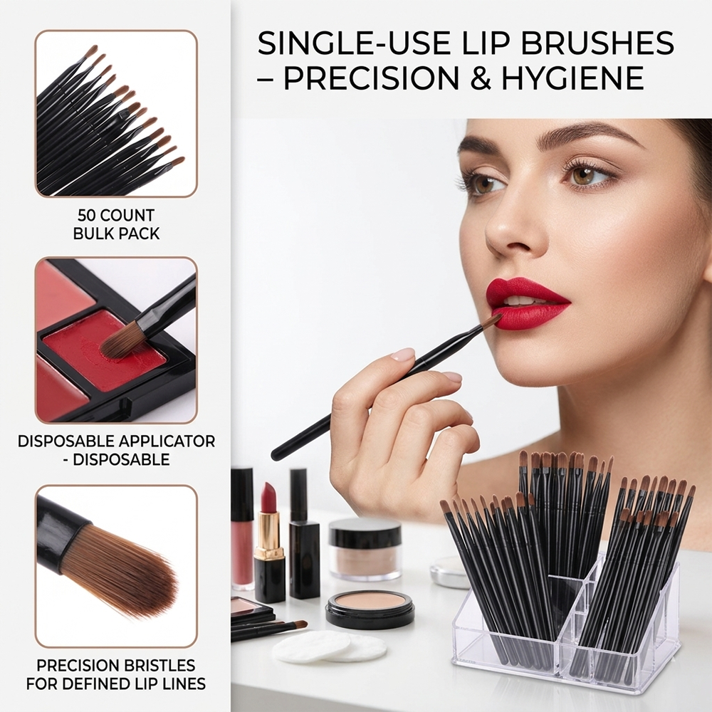 50/100pcs Disposable Lip Brush - Beauty With Makeup บทวิจารณ์และราคา