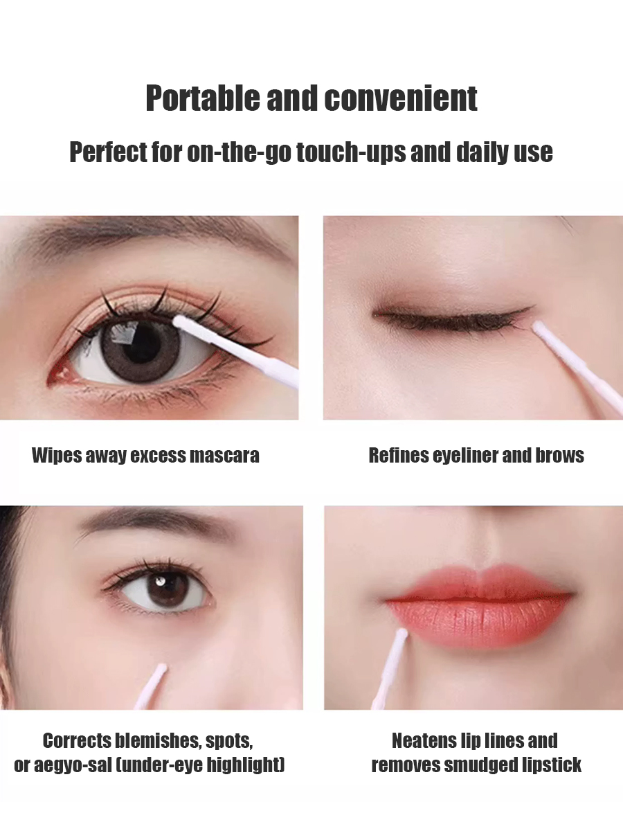 Disposable Long Cotton Swabs E - Beauty Makeup Vanity บทวิจารณ์และราคา