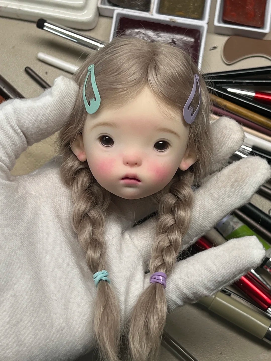 SD BJD Doll 1/6 Landoudou Head - Beauty Makeup Girl บทวิจารณ์และราคา