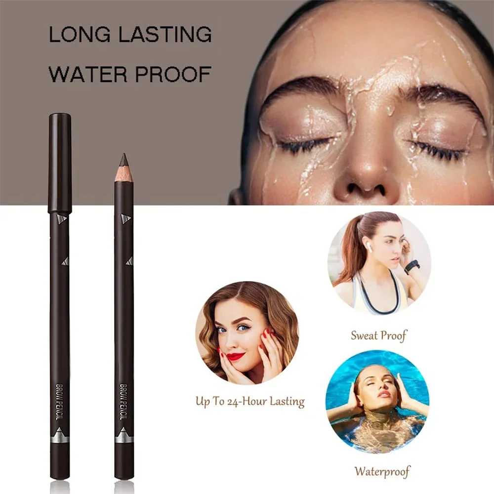 6/12Pcs Eye Brow Pencil Waterp - Eyebrow Pomade Pencil บทวิจารณ์และราคา