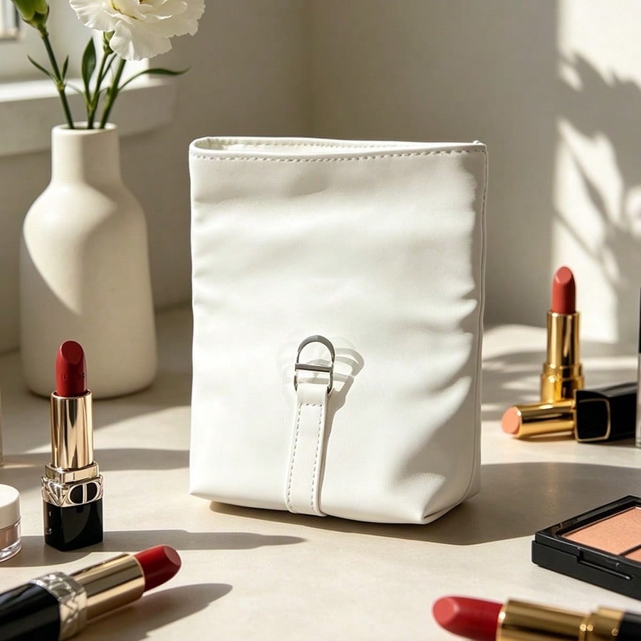 Dior’s Bag White Cosmetic Bag  - Beauty Makeup Dior บทวิจารณ์และราคา