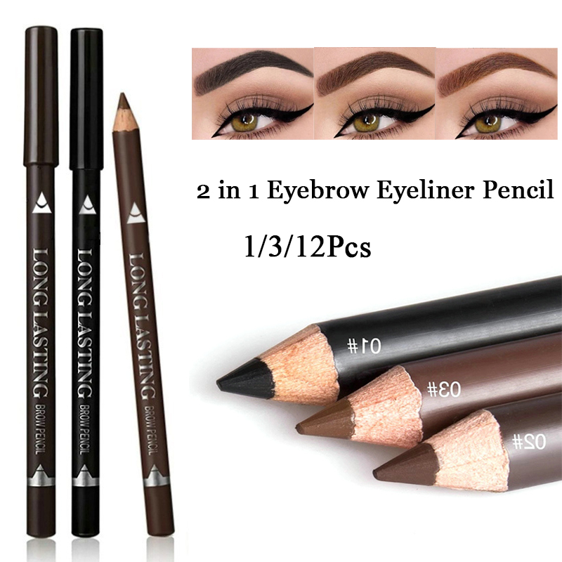 2 in 1 Eyebrow Eyeliner Pencil - Eyebrow Pomade Pencil บทวิจารณ์และราคา