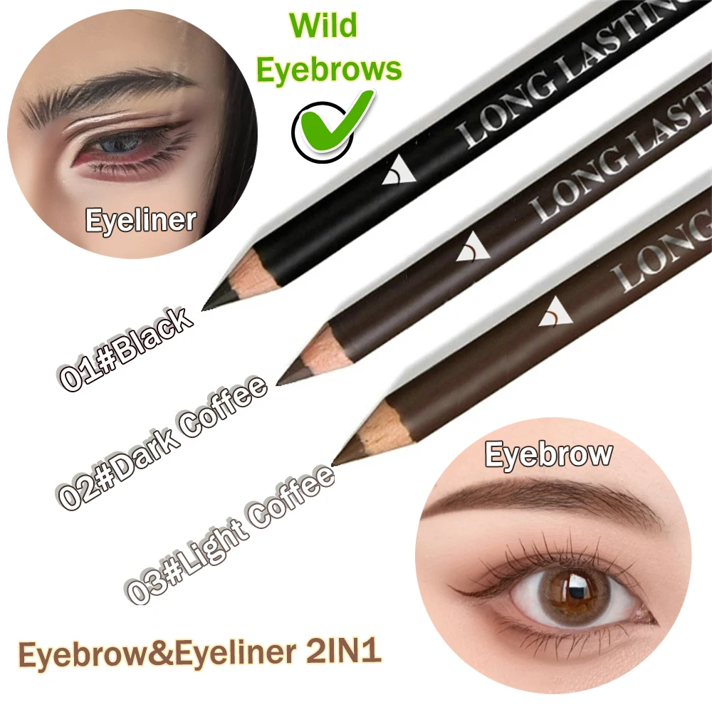 2 in 1 Eyebrow Eyeliner Pencil - Eyebrow Pomade Pencil บทวิจารณ์และราคา