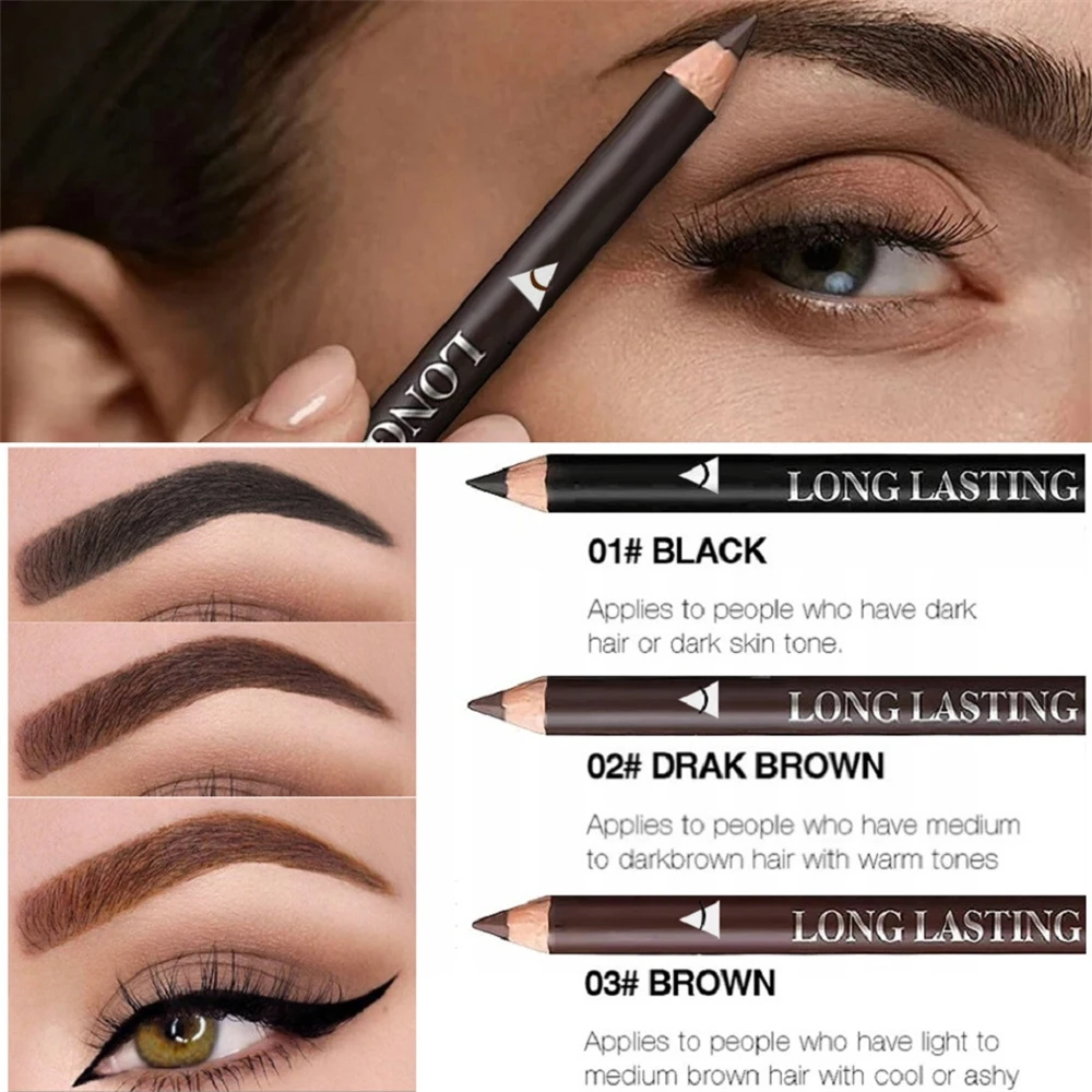 2 in 1 Eyebrow Eyeliner Pencil - Eyebrow Pomade Pencil บทวิจารณ์และราคา