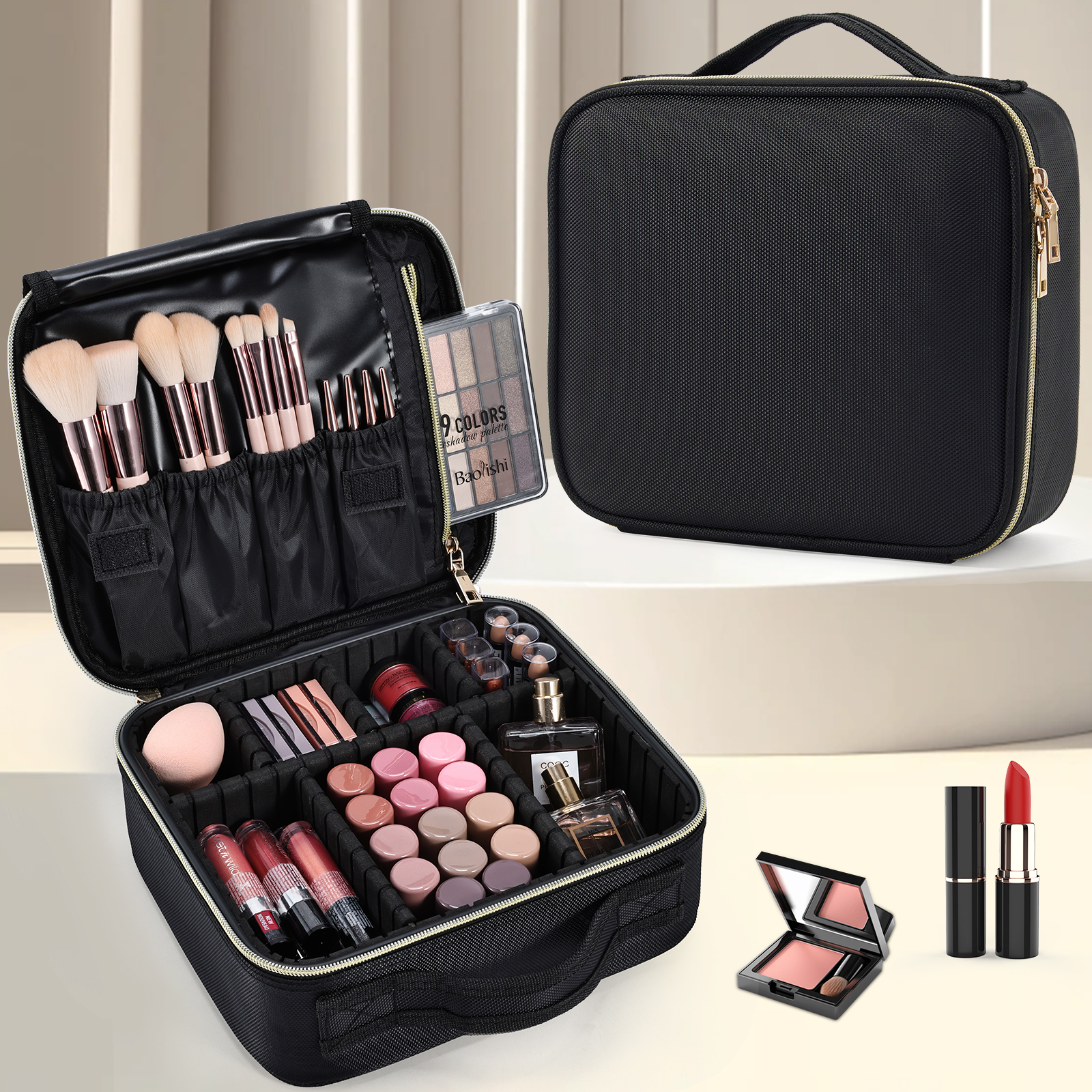 Cosmetic Case Makeup Bag Vanit - Beauty With Makeup บทวิจารณ์และราคา
