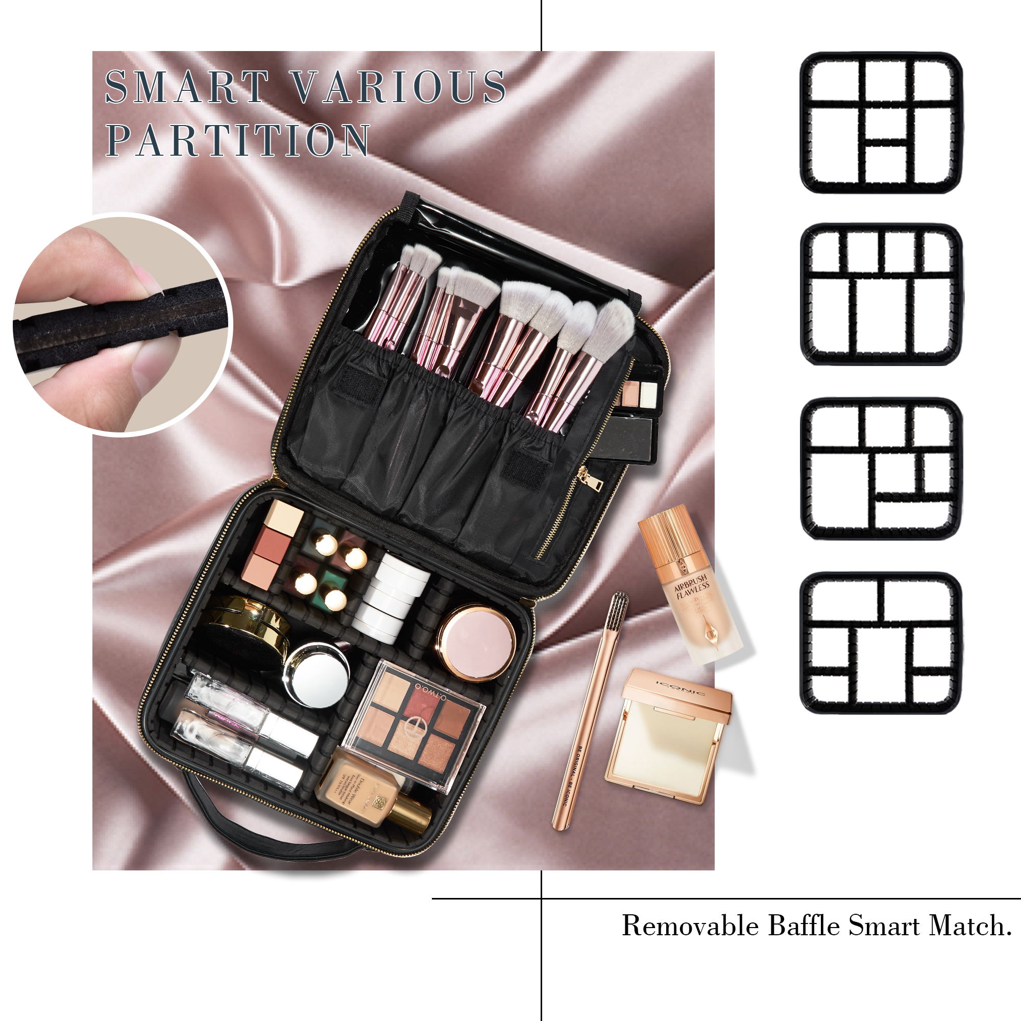 Cosmetic Case Makeup Bag Vanit - Beauty With Makeup บทวิจารณ์และราคา