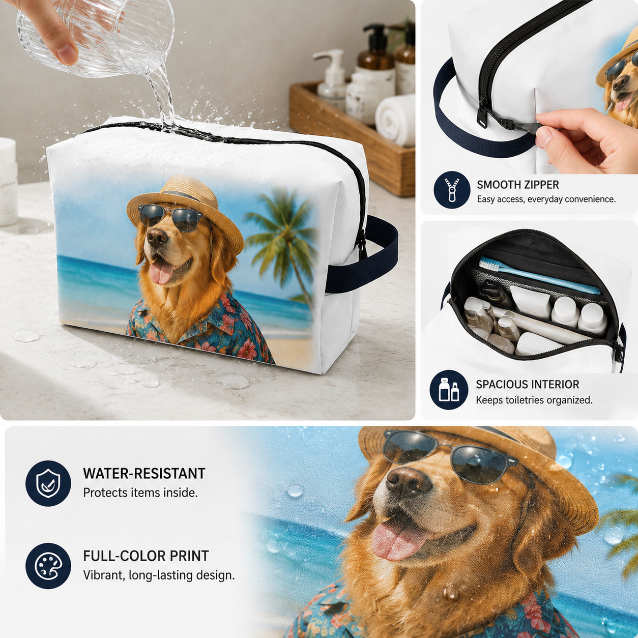 Personalized Cosmetic Bag Cust - Beauty Makeup Names บทวิจารณ์และราคา