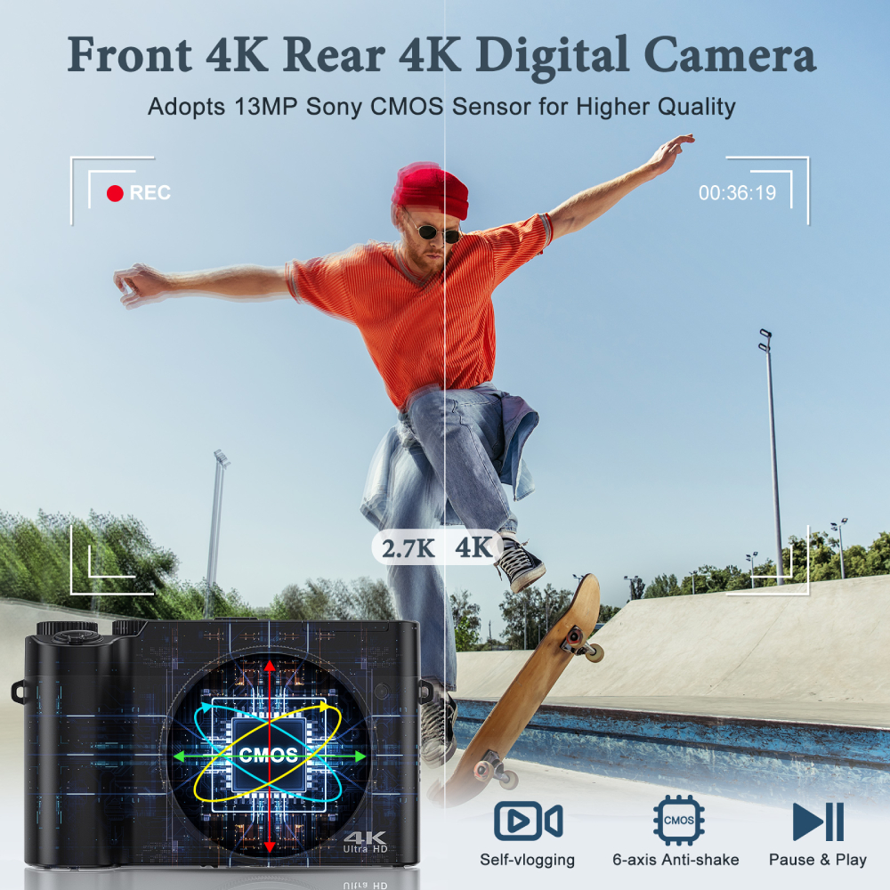4K 64MP Digital Camera for Pho - Beauty Makeup Camera บทวิจารณ์และราคา