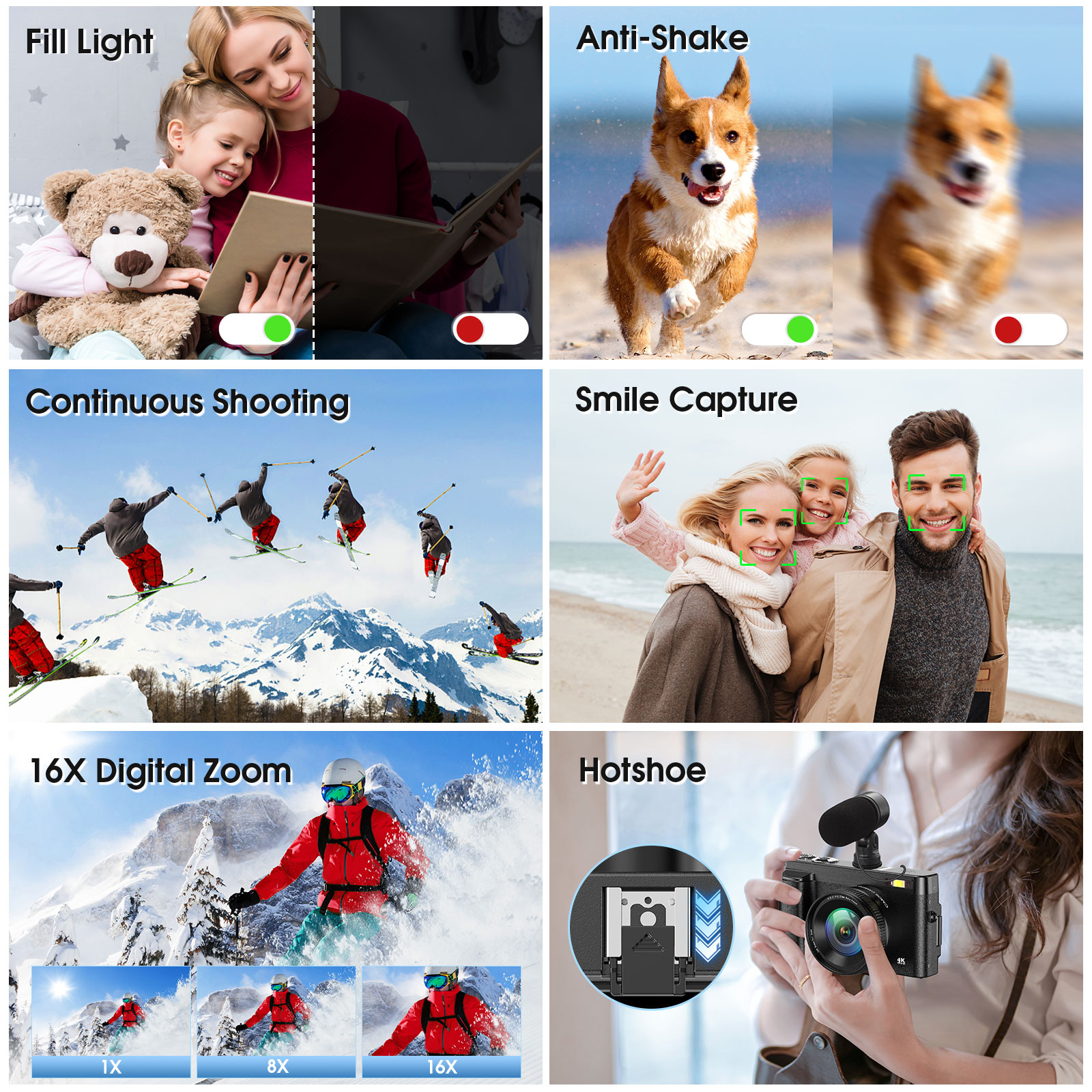 STUOGYUM 4K Vlogging Camera,48 - Beauty Makeup Camera บทวิจารณ์และราคา