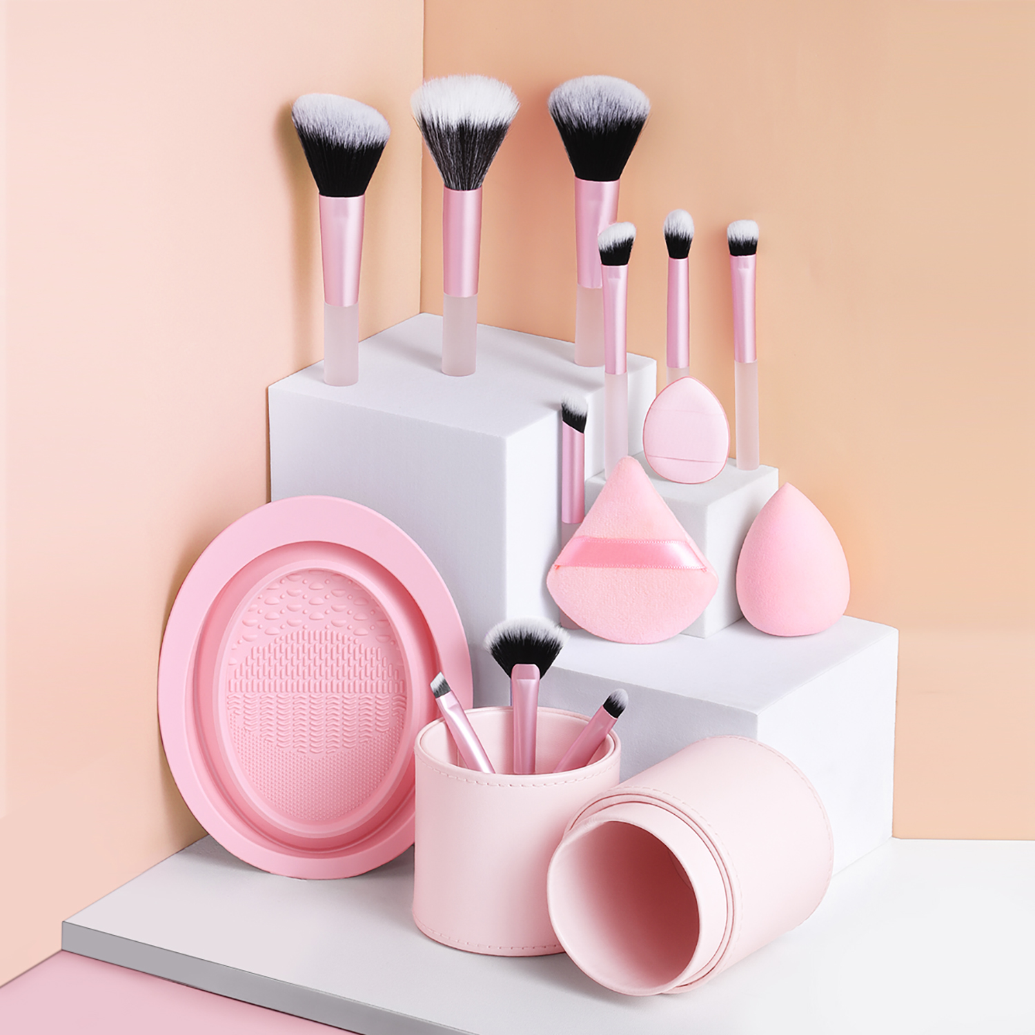 10 pcs makeup brushes with sto - Beauty Makeup Kit Box บทวิจารณ์และราคา