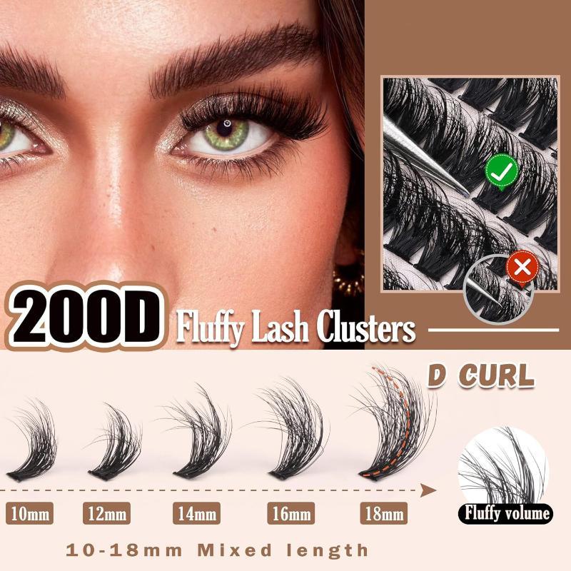 New Fluffy Thick Lash Clusters - Eyelash Extension บทวิจารณ์และราคา