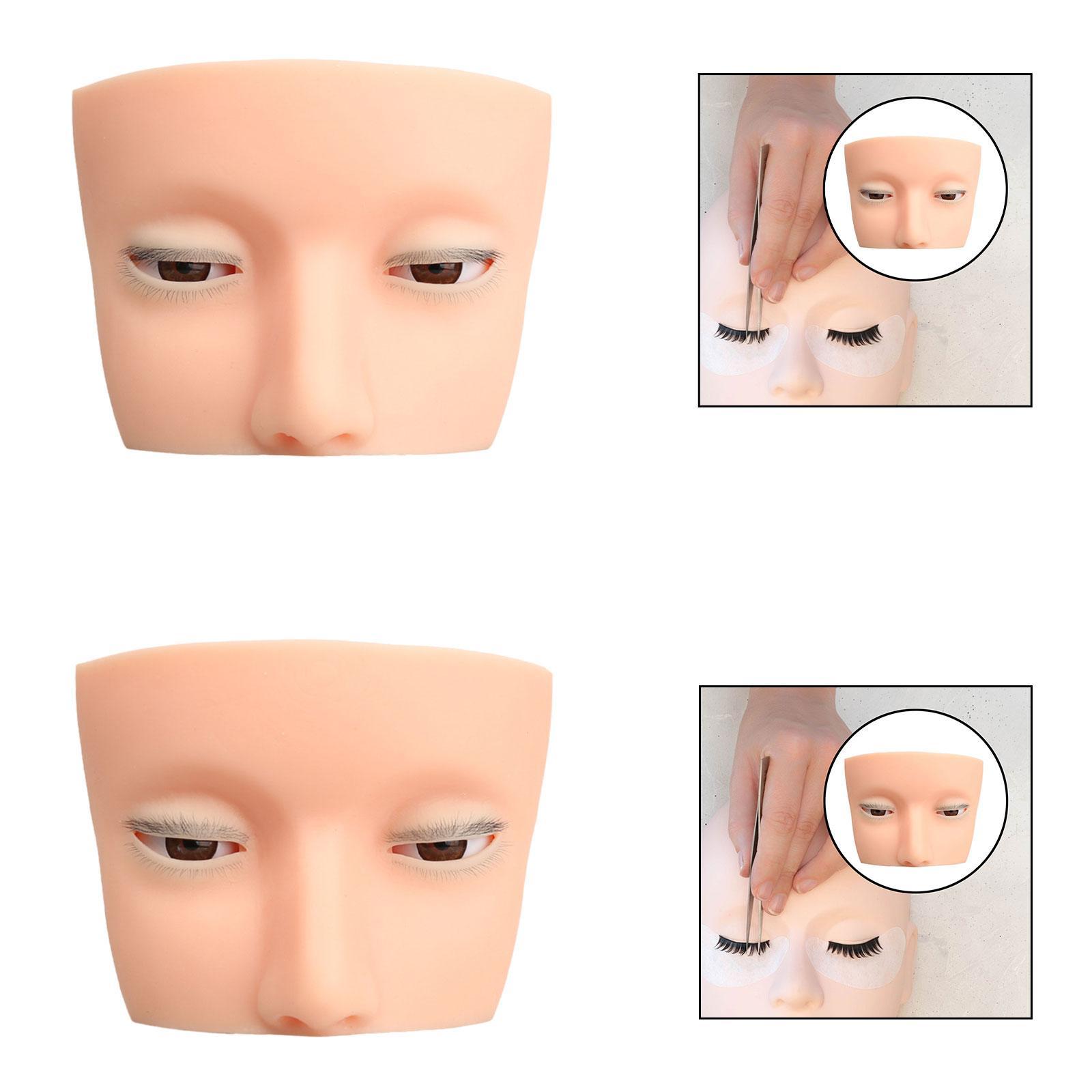 Silicone Eyelash Mannequin Hea - Beauty Makeup Training บทวิจารณ์และราคา