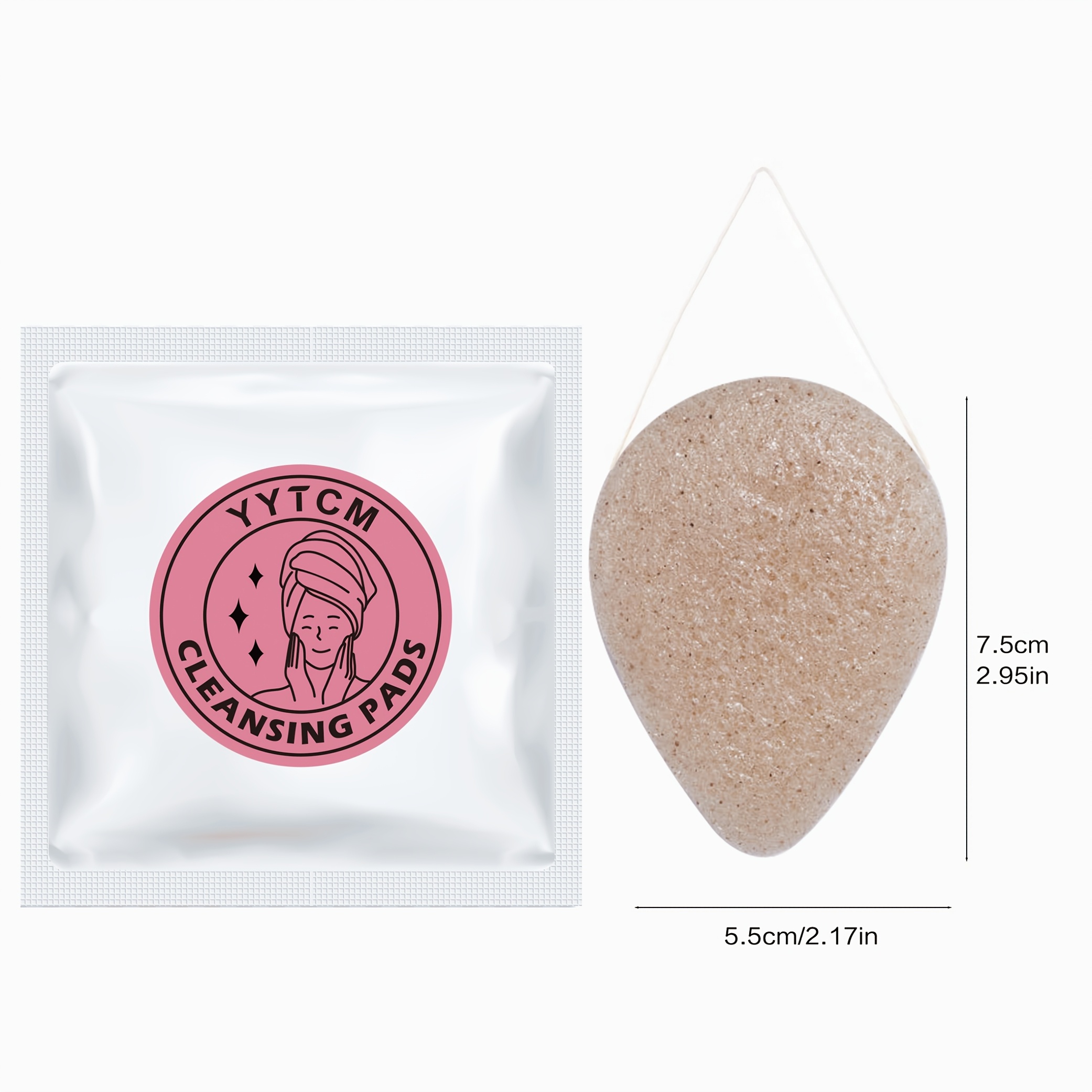 Walnut Seed Konjac Face Sponge - Cosmetic Sponge บทวิจารณ์และราคา