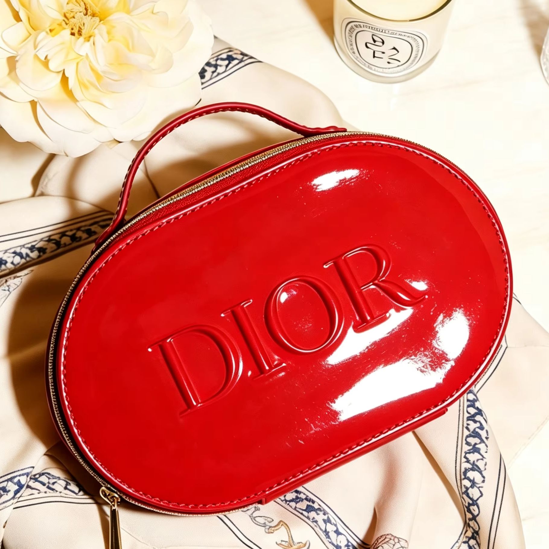 Dior’s Bag Red Cosmetic Bag Lu - Beauty Makeup Dior บทวิจารณ์และราคา