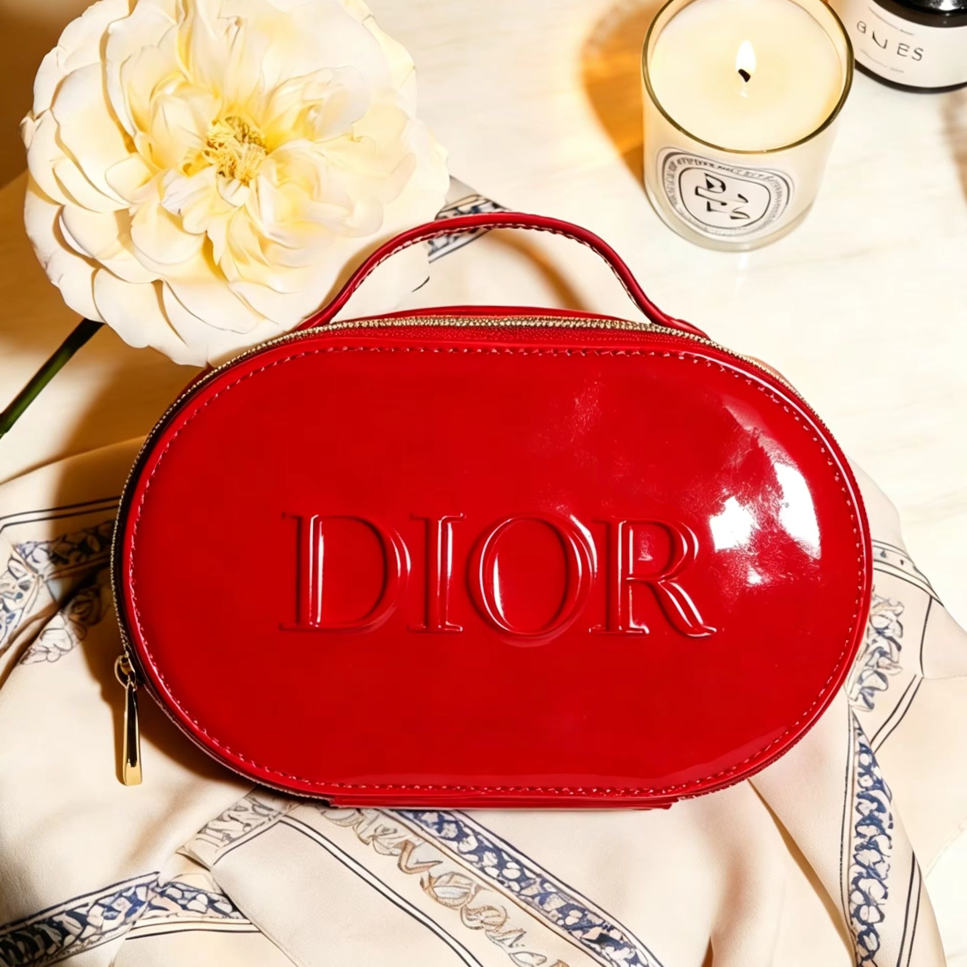Dior’s Bag Red Cosmetic Bag Lu - Beauty Makeup Dior บทวิจารณ์และราคา