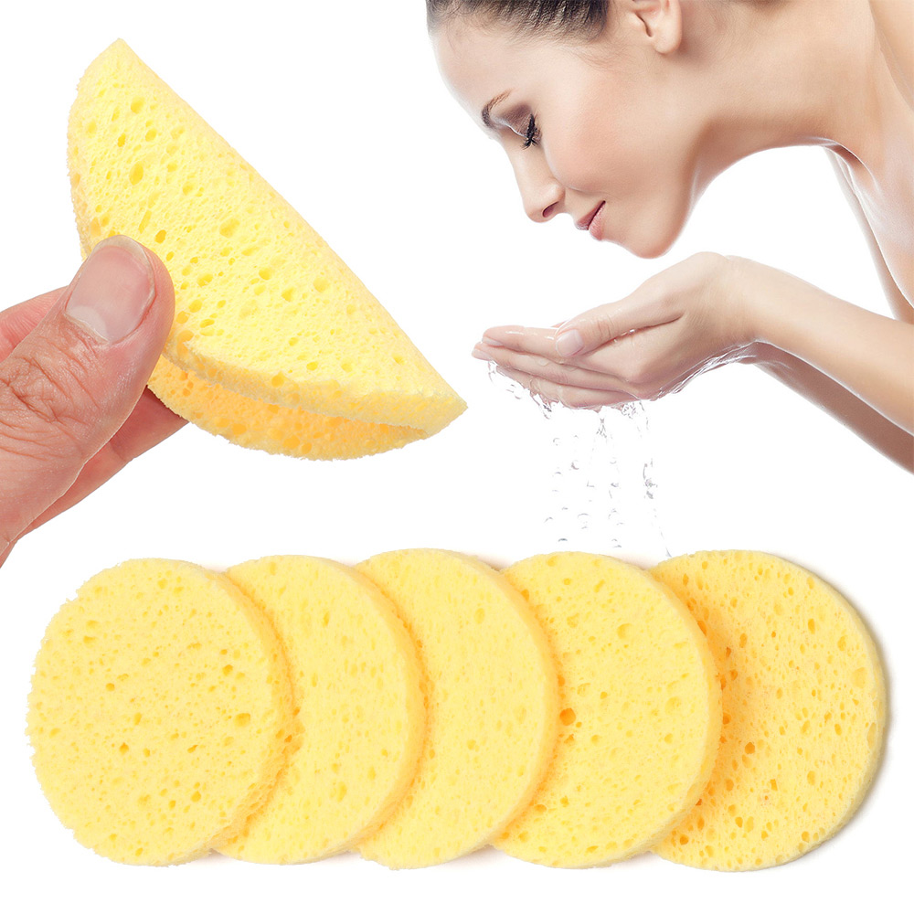 10pcs 6-9cm Yellow Face Round  - Beauty Makeup Vanity บทวิจารณ์และราคา
