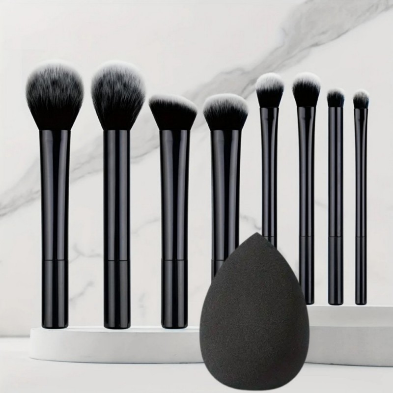 9pcs Multifunctional Black Mak - Beauty Makeup Kit Box บทวิจารณ์และราคา