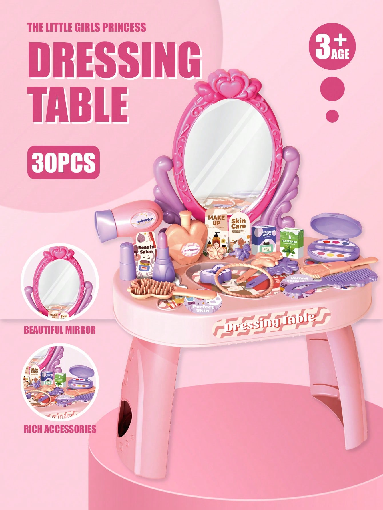 Kids Princess Vanity Dressing  - Beauty Makeup Girl บทวิจารณ์และราคา