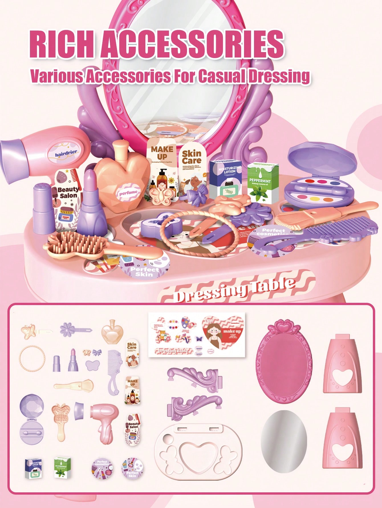 Kids Princess Vanity Dressing  - Beauty Makeup Girl บทวิจารณ์และราคา
