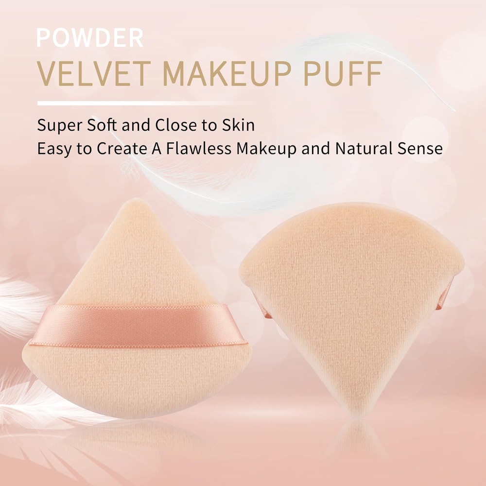 2 Pieces Soft Plush Triangle P - Cosmetic Sponge บทวิจารณ์และราคา
